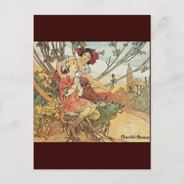 alphonse mucha chocolat masson postcard (Front)