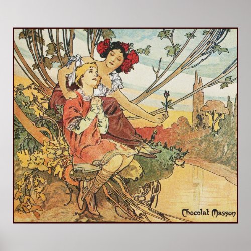 alphonse mucha chocolat masson poster