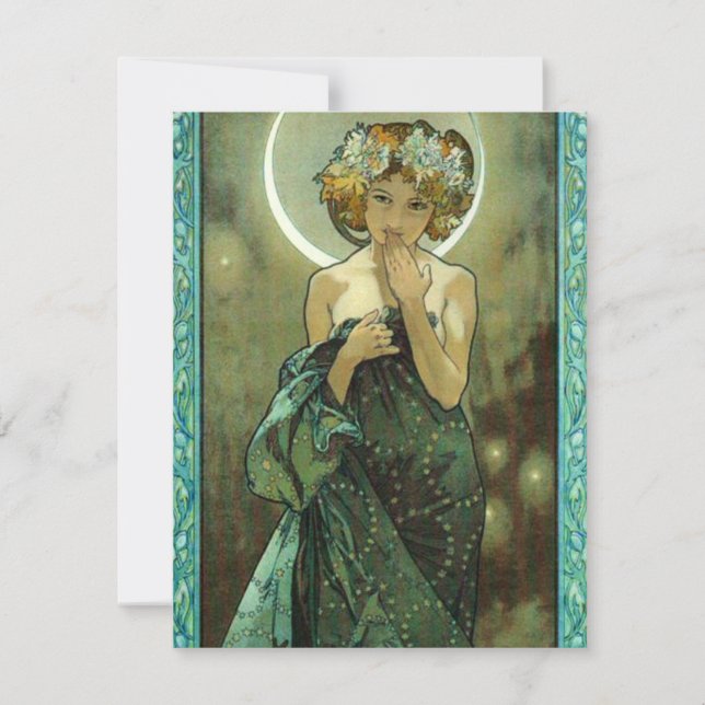 Alphonse Mucha Clair De Lune Invitations (Front)