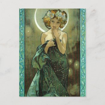 Alphonse Mucha Clair De Lune Postcard by VintageSpot at Zazzle