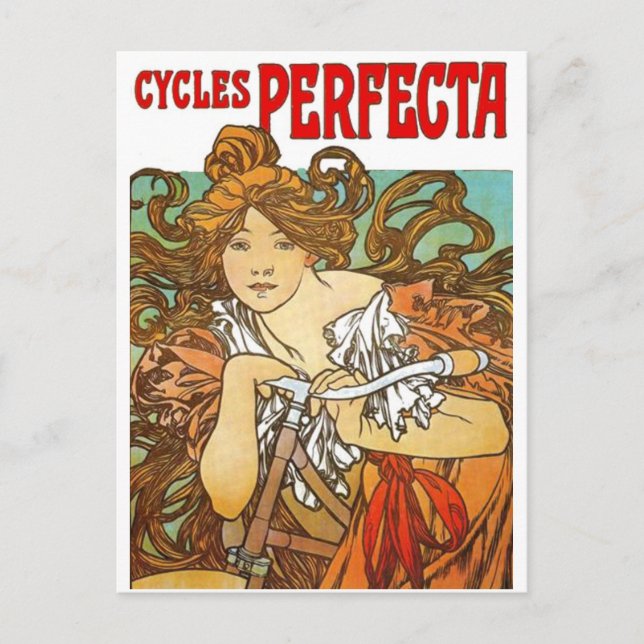 Alphonse Mucha - Cycles Perfecta Postcard (Front)