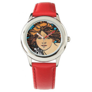 Alphonse Mucha - Cycles Perfecta Retro Art Nouveau Watch