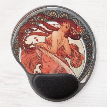 Alphonse Mucha Dance 1898 Art Nouveau Vintage Gel Mouse Pad by Then_Is_Now at Zazzle