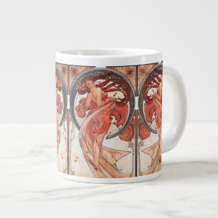 Alphonse Mucha Dance 1898 Art Nouveau Vintage Giant Coffee Mug