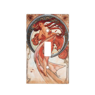 Alphonse Mucha Dance 1898 Art Nouveau Vintage Light Switch Cover