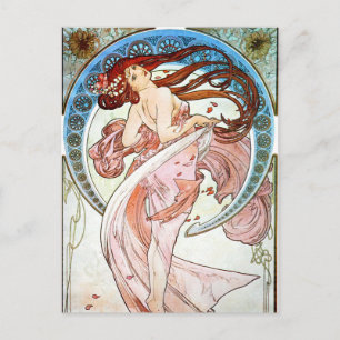 Alphonse Mucha Dance Postcard
