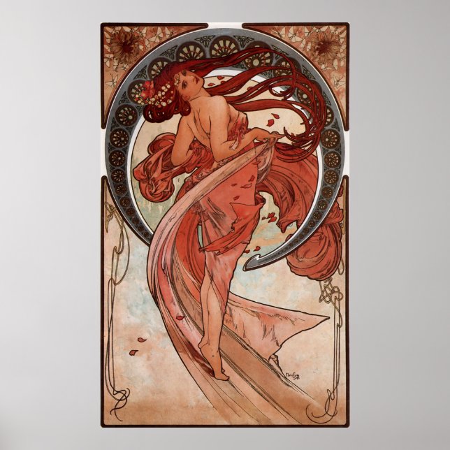 Alphonse Mucha, Dance. Poster (Front)