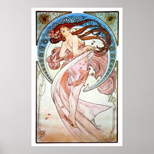 Alphonse Mucha Dance Poster