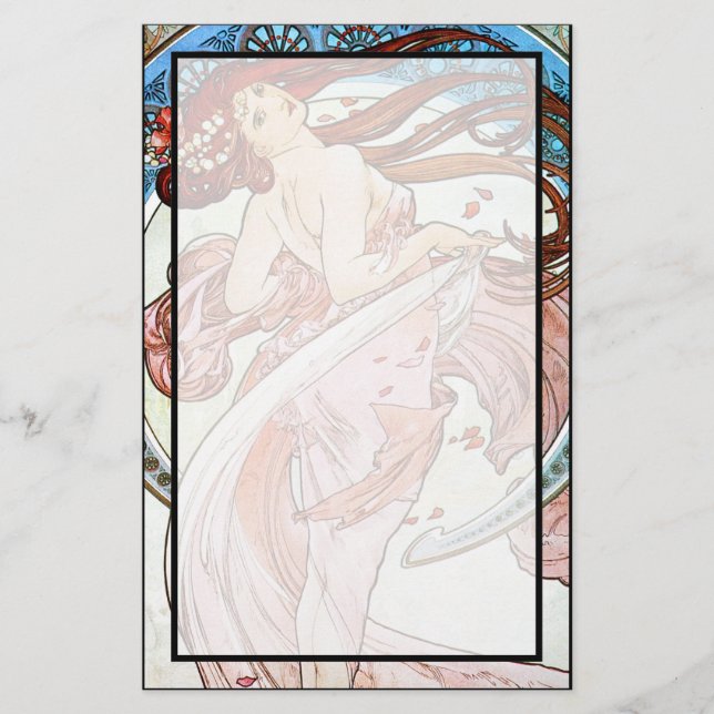 Alphonse Mucha Dance Stationery (Front)