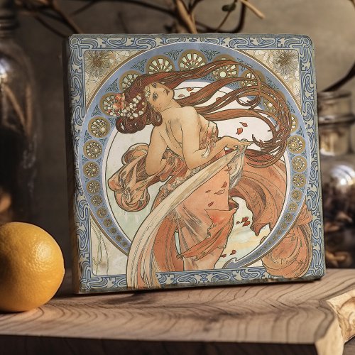 Alphonse Mucha Dancing Art Nouveau Vintage Trivet