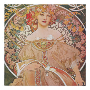 Alphonse Mucha - Daydream Faux Canvas Print