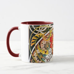 Alphonse Mucha Daydream Floral Vintage Art Nouveau Mug