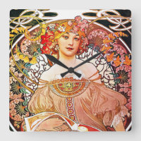 Alphonse Mucha Daydream Floral Vintage Art Nouveau
