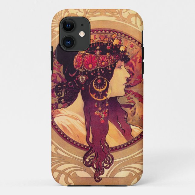 Alphonse Mucha Donna Orechini iPhone 5 Case (Back)