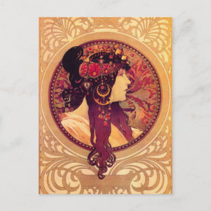 Alphonse Mucha Donna Orechini Postcard