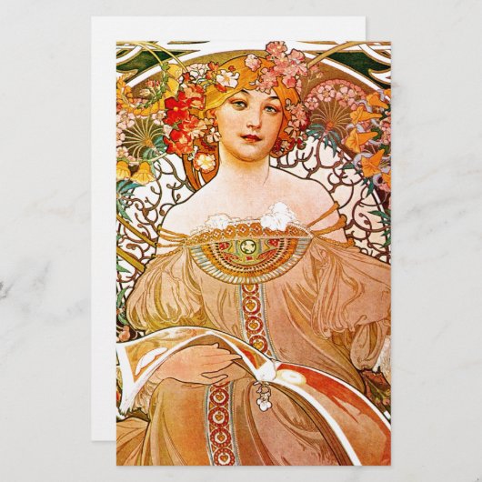 Alphonse Mucha Dreaming (Reverie) (Front/Back)