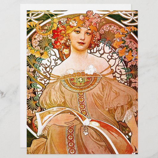 Alphonse Mucha Dreaming (Reverie) (Front/Back)