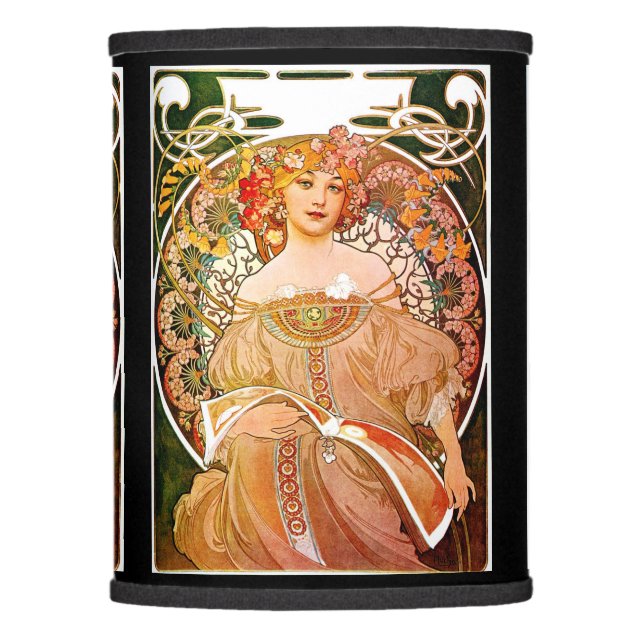 Alphonse Mucha Dreaming (Reverie) Lamp Shade (Front)