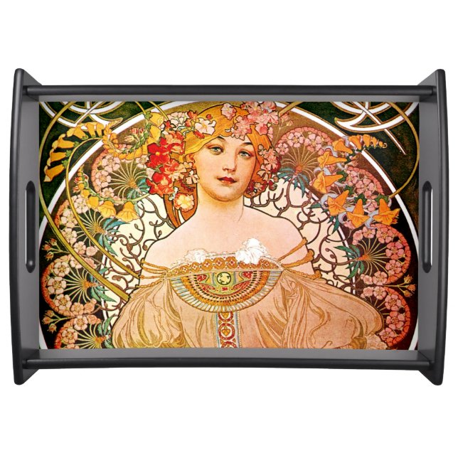 Alphonse Mucha Dreaming (Reverie) Serving Tray (Front)