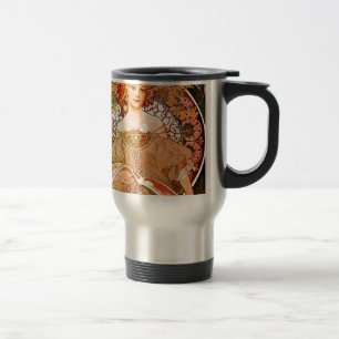 Alphonse Mucha Dreaming (Reverie) Travel Mug