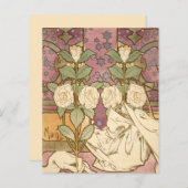 Alphonse Mucha Elegant Art Nouveau Stars Camellia (Front/Back)