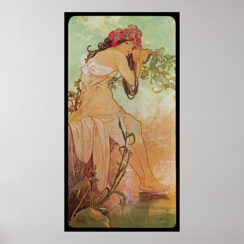 Alphonse Mucha Ete Summer Poster