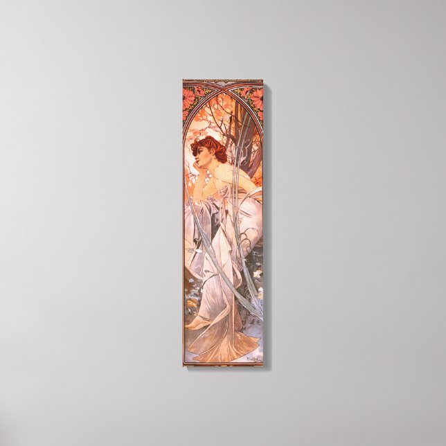 Alphonse Mucha Evening Reverie Canvas Poster Print (Front)