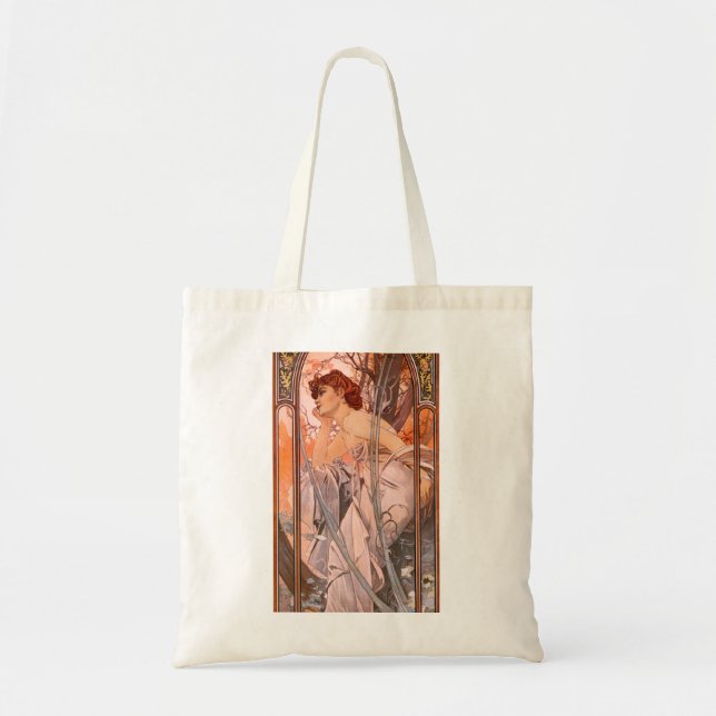 Alphonse Mucha Evening Reverie Tote Bag (Front)