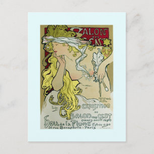 Alphonse Mucha,Exposition poster,1896. Postcard