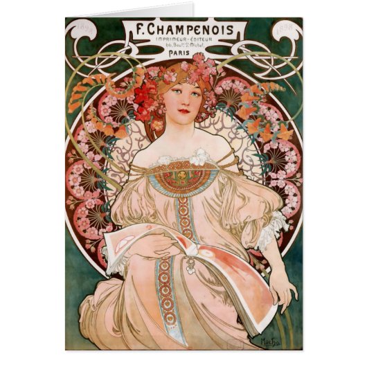 Alphonse Mucha F. Champenois Cards (Front)
