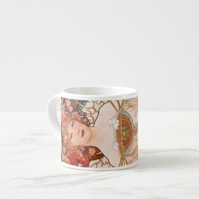 Alphonse Mucha F. Champenois Espresso Cup (Front Left)