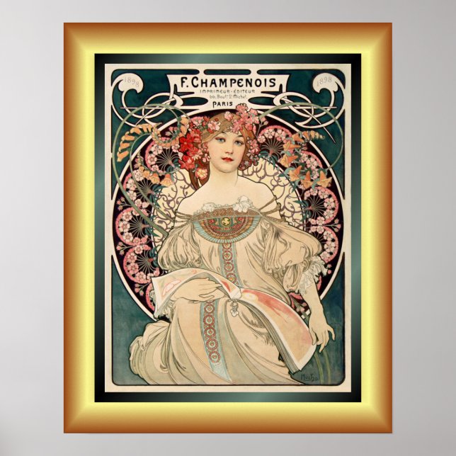 Alphonse Mucha ~ F. Champenois Imprimeur Editeur ~ Poster (Front)