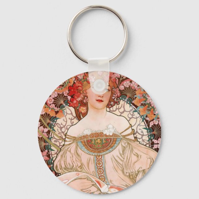 Alphonse Mucha F. Champenois Keychain (Front)