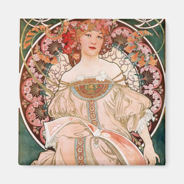Alphonse Mucha F. Champenois Magnet (Front)