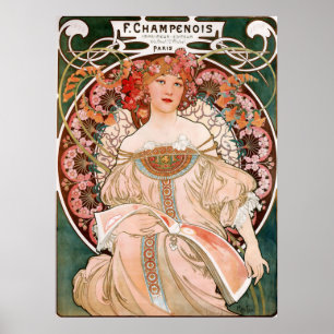 Alphonse Mucha - F. Champenois Printer-Publisher Poster