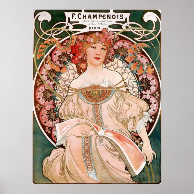 Alphonse Mucha - F. Champenois Printer-Publisher Poster (Front)