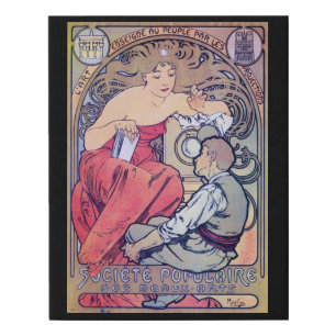 Alphonse Mucha Faux Canvas Print