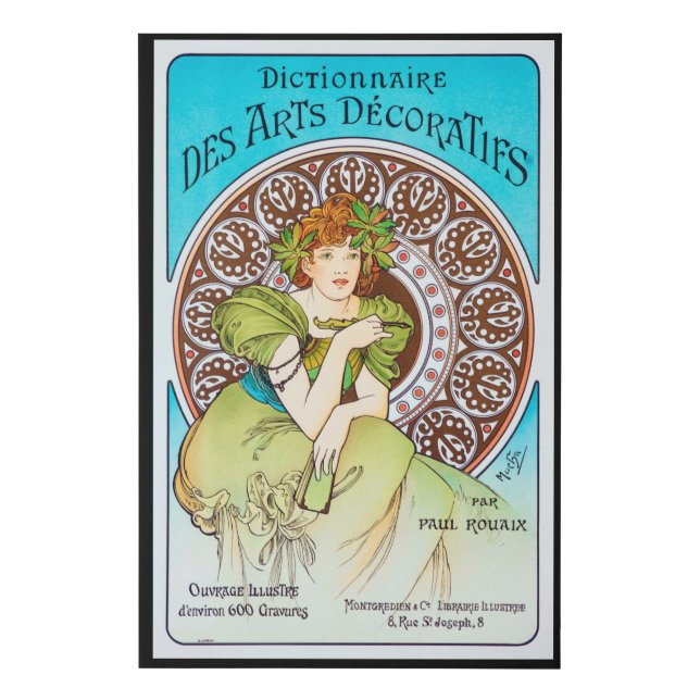 Alphonse Mucha Faux Canvas Print (Front)