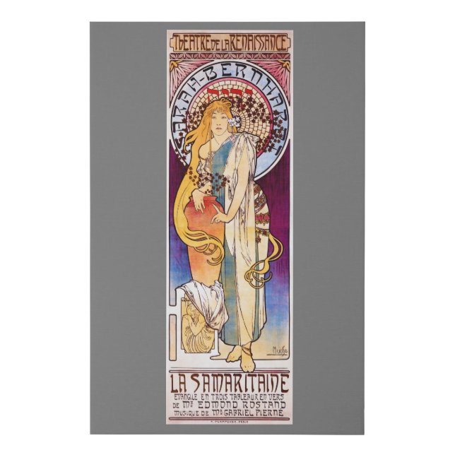 Alphonse Mucha Faux Canvas Print (Front)