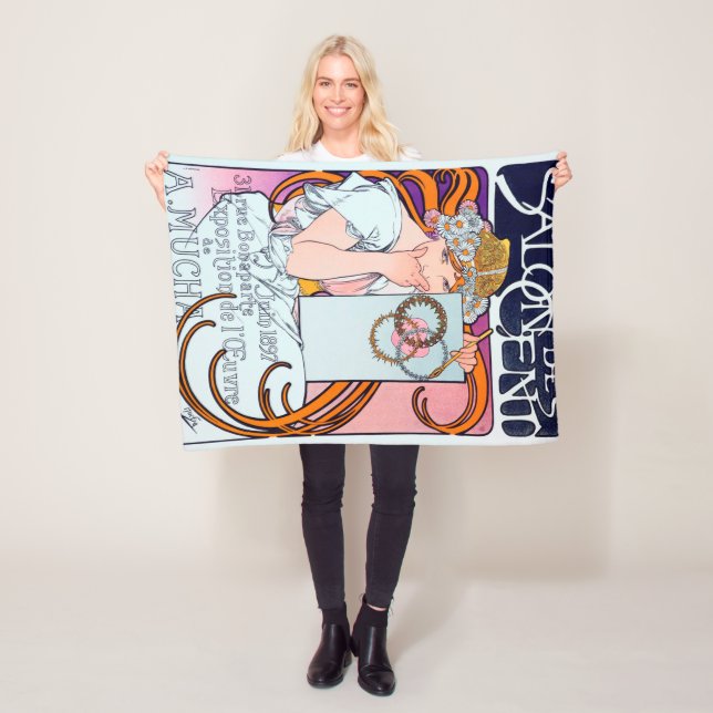 Alphonse Mucha Fleece Blanket (In Situ)