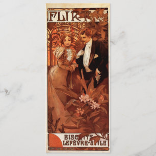 Alphonse Mucha Flirt Invitations