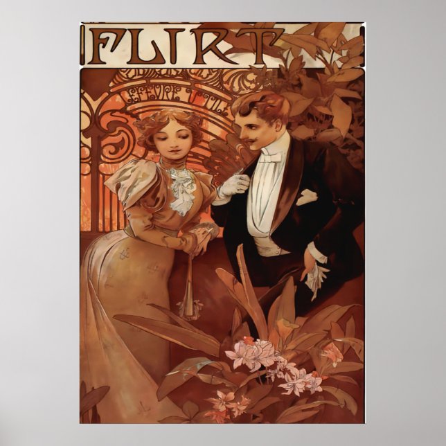 Alphonse Mucha - Flirt Lefevre Utile Poster (Front)