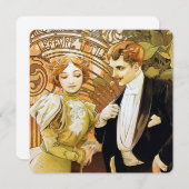 Alphonse Mucha Flirt Vintage Romantic Art Nouveau (Front/Back)