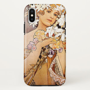Alphonse Mucha Flower iPhone X Case