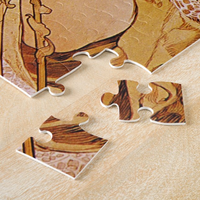 Alphonse Mucha Flower Jigsaw Puzzle (Side)