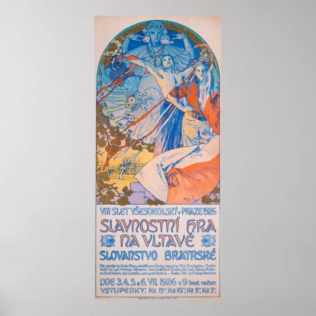Alphonse Mucha for Sokol Festival (1926) Poster (Front)