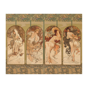 Alphonse Mucha Four Seasons 1897 Art Nouveau Panel