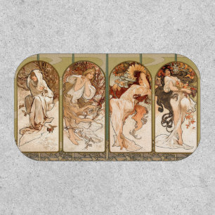 Alphonse Mucha Four Seasons 1897 Art Nouveau Panel Patch
