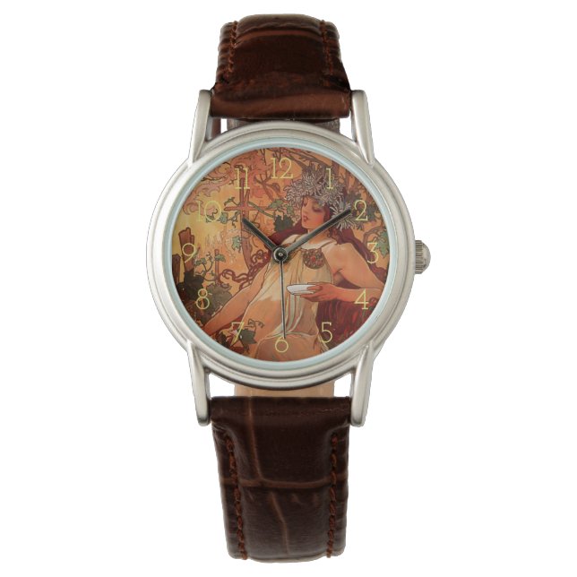 Alphonse Mucha, Four Seasons, Autumn Watch (Front)