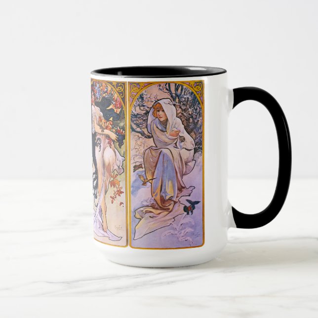 Alphonse Mucha Four Seasons Mug (Right)